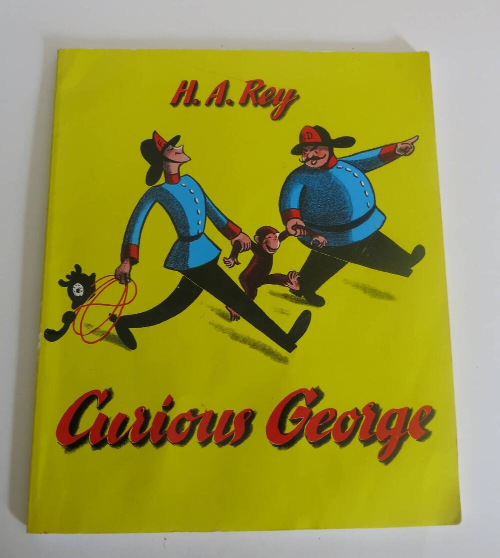 CURIOUS GEORGE H.A.Rey 1993 Paperback Large Houghton Mifflin Monkey Kids Book